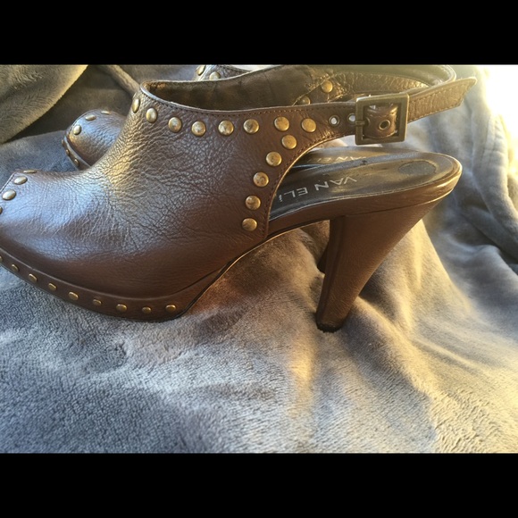 Vaneli leather Heels sz 7.5 N, peep toe - Picture 8 of 8